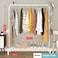 Multifunctional Metal Garment Rack with Shelf &ndash; Organize and Display Clothes in Style (white s1)