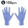 Generic-100Pcs/Disposable Gloves Thick Powder-Free Rubber Latex Stretchy Gloves Sterile Food Safe Grade for Home Food Laboratory Use (L)