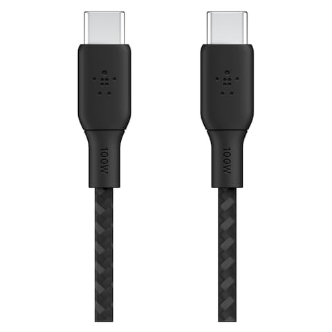 بيلكين كابل شحن بيانات يو اس بوست تشارج  USB - سي إلى  USB - سي أسود 2 م 100 واط