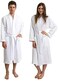 Lushh Cotton Kimono Bathrobe for Women and Men, Terry Bathrobe Hotel and Spa quality, Highly Absorbent and light weight with Pockets- Unisex (Small-Medium)