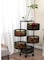 5-Tier Rotating Vegetable Rack Floor Standing Storage Shelf for Kitchen Living Room