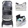 Travel Lite Stroller - SLD by Teknum - Dark Grey + Sunveno Baby Stroller Organizer / Bag - Yellow wave