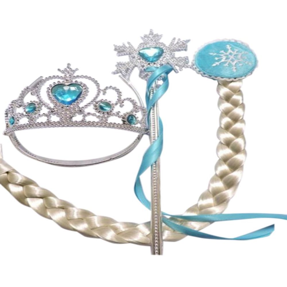 3-Piece Disney Frozen Princess Elsa Costume Cosplay Tiara Set - for girls