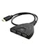 Generic Female To Male 3-Port HDMI Splitter With Pigtail Cable Black