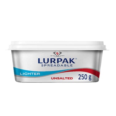 Lurpak Spreadable Unsalted Light Butter, 250g