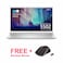 Dell Inspiron 5502 Laptop- 15.6&quot; FHD, Intel Core i5-1135G7, 8GB RAM, 256GB SSD, FHD (1920 x 1080), FP Reader, Window 10- Silver + Free Wireless Mouse-International Version
