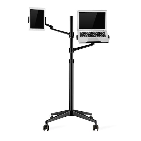 UPERGO UP-9L 3 in 1 Laptop, Smartphone And Tablet Floor Stand/Holder For upto 13&quot; iPad And Tablet, Laptop upto 17&quot; - Black