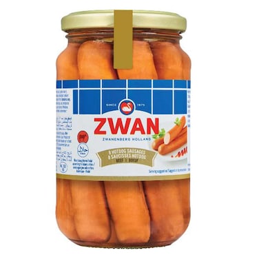 Zwan Beef Hot Dogs In Jars 180GR