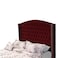 In House Maldives Velvet Bed Frame - King - 200x200 cm - Burgundy