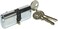 Robustline Oval Cylinder Union Type Lock With Key Anti-Theft Lock Cylinder Chrome Plated - 54mm
