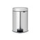 Brabantia New Icon Pedal Bin, 3 Liters, Matt Steel Fingerprint Proof