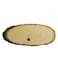 Masco Burning Wood Art Board Oval Shape Brown