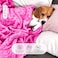 Hotel Linen Klub Double Micro Fleece Flannel Blanket - 260 GSM, Super Plush And Comfy Throw Blanket, Size: 200 x 220cm, Fuschia Pink