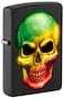 Zippo CI404876 218 Rasta Skull Black Matte Windproof Lighter