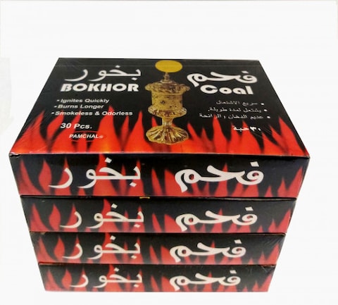 Bakhoor Charcoal-Torch Coal 30pcs - 4 Boxes Compo-120 pcs