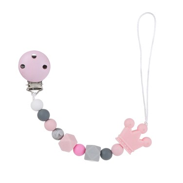 FACTORY PRICE- Sanya Multicolor Pacifier Clip - Pink