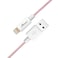 mpBLBERRI BLB-U340 Lightning USB Data Cable 3 Meter, White &amp; Pink
