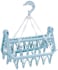 Aiwanto - Clip and Drip Hanger, Hanging Drying Rack with 32 Clips, Folding Plastic Laundry Drying Rack Hanger for Drying Underwear Socks