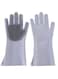 Generic Slip Insulation Dishwashing Brush Glove Grey 33.5 X 15.5cm