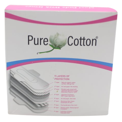 PURE COTTON MAXI PADS SUPER 5&#39;S