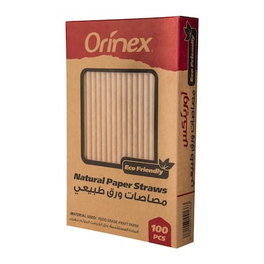 Orinex paper straws 100 pieces 