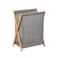 Laundry Basket Hamper For Clothes Storage With Collapsible Bamboo Handle.