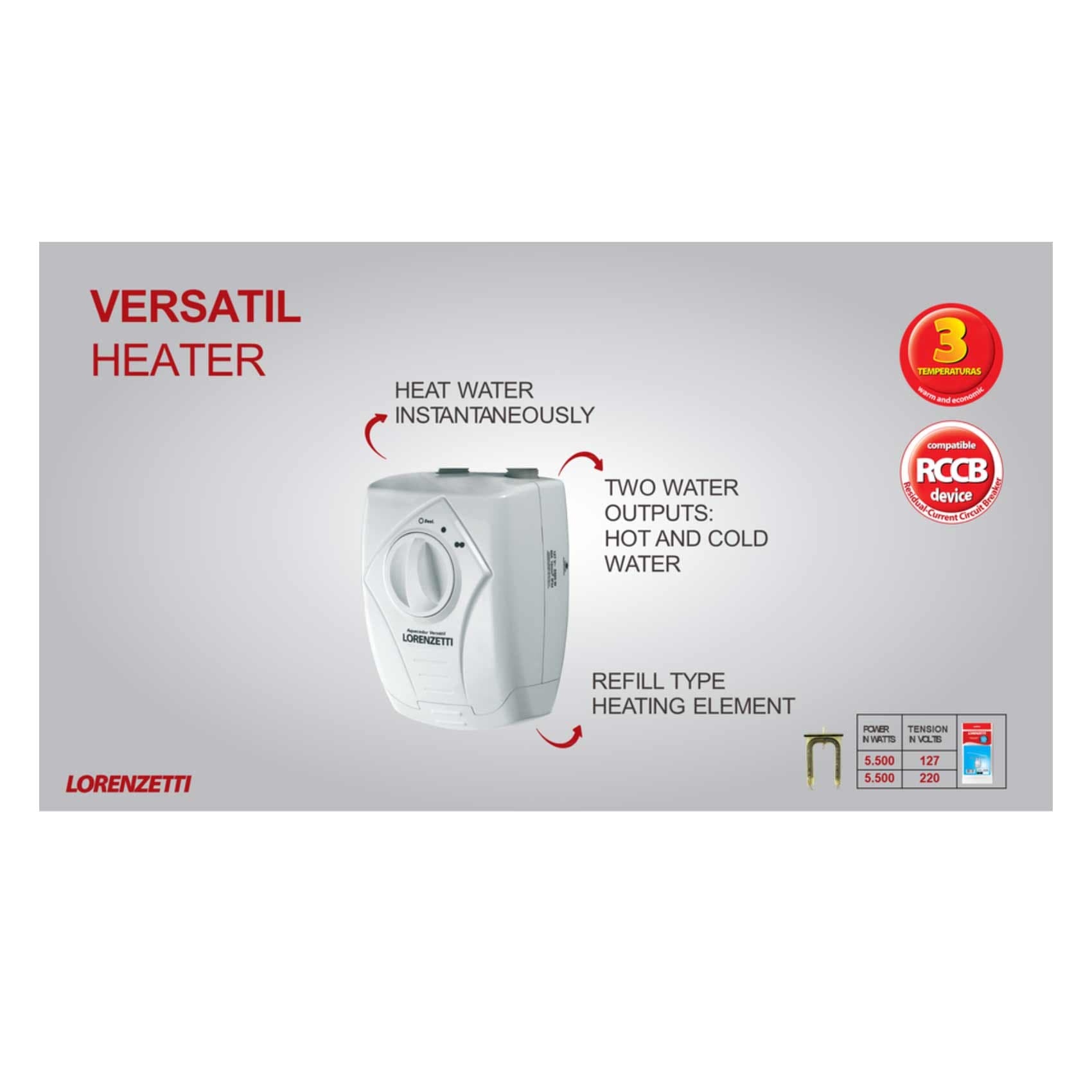 Instant Hot Water Lorenzetti Under Counter Instant Water Heater