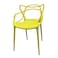 Jilphar Classical Fiber Plastic Molded Dining Chair JP1325B Yellow