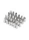 24-Pieces Piping Nozzles Pastry Tips Cupcake Cake Decorating Diy Tool Silver