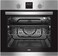 Milton Built-In Electric Oven Stainless Steel Control Pan Double, Black Glass Oven Grill Function ThermostatContr Auto Cooling Fan, Light Inox Color, 60x60 cm Model MOE608S - 1 Year Warranty