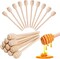 Markq 12 Pcs Honey Dipper Sticks, 15cm Wooden Honey Spoon Stirrers For Honey Jar Dispense Drizzle and Wedding Party Gift, Honeycomb Stick
