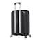 Eminent Hard Case Medium Checked Travel Bag Luggage Trolley Polypropylene Lightweight 4 Quiet Double Spinner Wheels Suitcase With TSA Lock B0002 Black