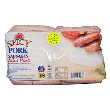 Farmers Choice Spicy Pork Sausages Value Pack 1 kg