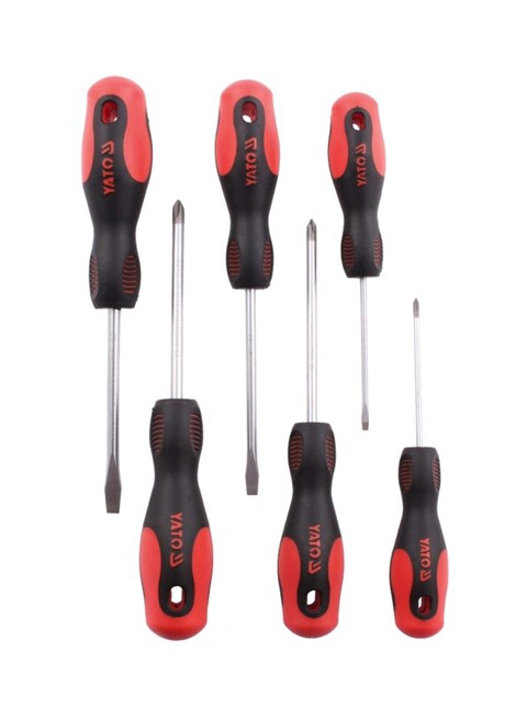 6-Piece Screwdriver Red/Black/Silver 24inch