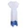 BiggDesign Long Beach Dress - White with Pattern - Standard