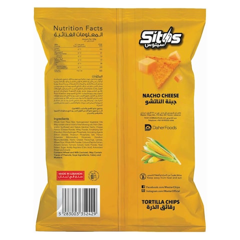 Master Sitos Nacho Cheese Flavoured Tortilla Chips 150g