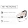 TEKNUM 5-in-1 Cozy Rocker Bassinet w/ Awning &amp; Mosquito net- Grey
