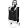 Foldable Shopping Trolley Cart, 4 Wheel Shopping Cart, Stainless Frame Shopping Cart- Black