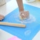 Lushh Silicone Baking Mat for Pastry Rolling with Measurements, Liner Heat Resistance Table Placemat Pad Pastry Board, Reusable Non-Stick Silicone Baking Mat for Housewife (Blue)