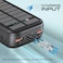 Promate Solar Power Bank, Portable 20000mAh Battery Charger with Built-in 5V/2.1A USB-C and Lightning Cables, 20W USB-C Power Delivery and Dual QC 3.0 Ports for iPhone 13, Galaxy S22, SolarTank-20PDCi