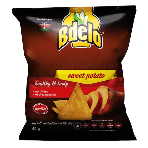 Bdelo Maize Tortilla Sweet Potato Chips 40g