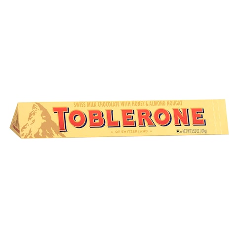 Toblerone Swiss Honey With Almond Nougat Milk Chocolate 100G