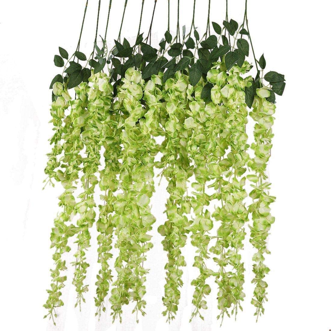 Aiwanto 12Pcs Flower Decoration Hanging Flowers Artificial Flowers Home Decoration