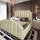 In House Taj Velvet Bed Frame - Queen - 200x140 cm - Beige