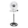 Nikai 3-In-1 NIF1708A Pedestal Fan 45W 16 Inch Black/Silver