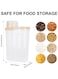 Generic Food Storage Containers 4Pcs With Measuring Cup 2.5L Airtight Plastic Kitchen And Pantry Storage Organizer Food Grade And BPA Free For Cereal, Dry Food, Flour And Sugar