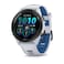 Garmin Forerunner 265 GPS Running Smartwatch, Black Bezel With Whitestone Case And Whitestone/Tidal Blue Silicone Band, 010-02810-11