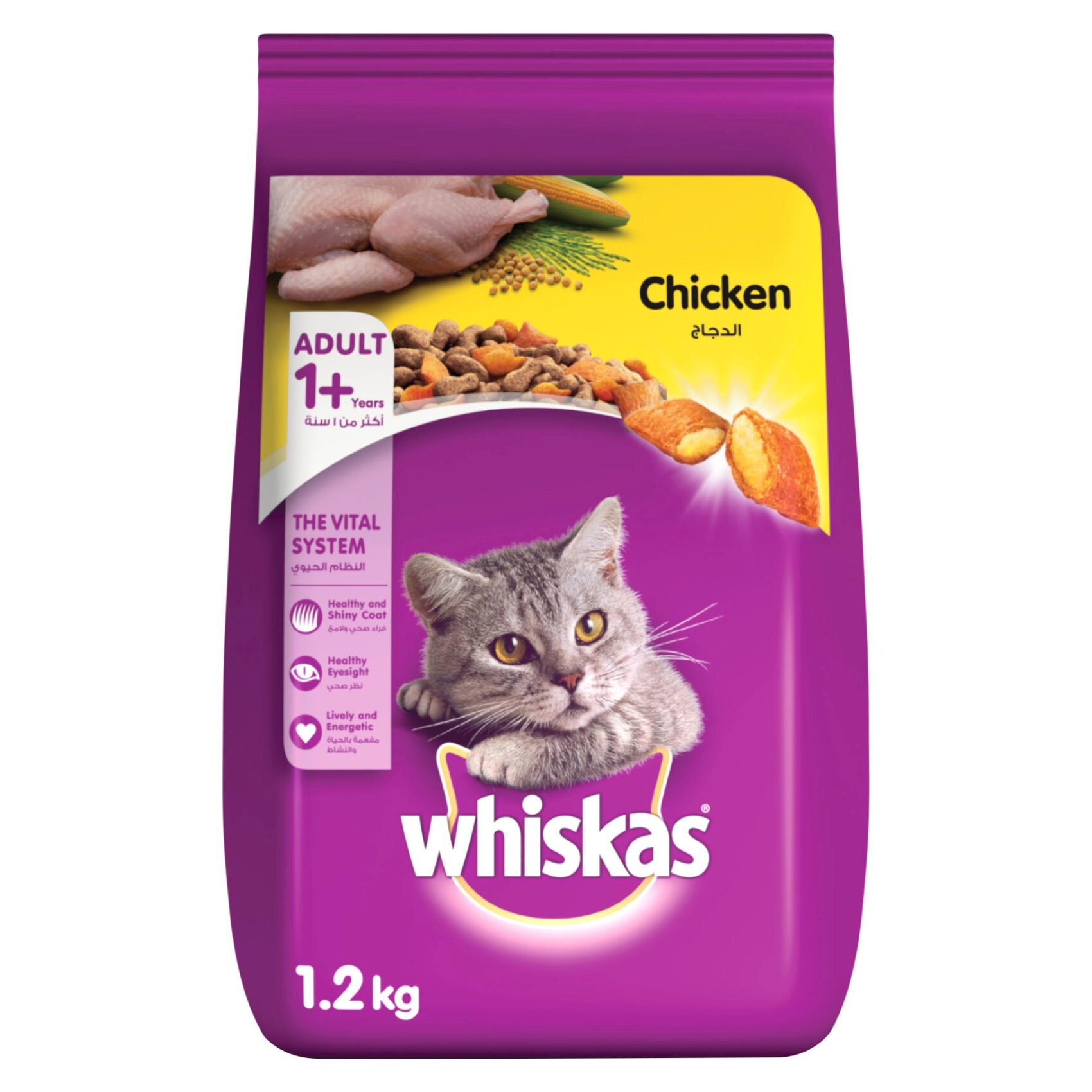 Buy Whiskas Chicken Dry Cat Food Online Carrefour UAE