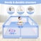 Lovely Baby Playpen For Toddler, Baby Playard, Playpen For Babies With Gate, Indoor Playard or Kids Activity Center, Sturdy Safety Play Yard With Soft Breathable Mesh And Anti-Slip Base (Blue)