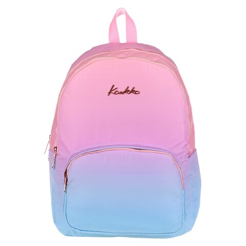 Kaukko Rainbow Backpack Bag Pink and Blue Large 18cm